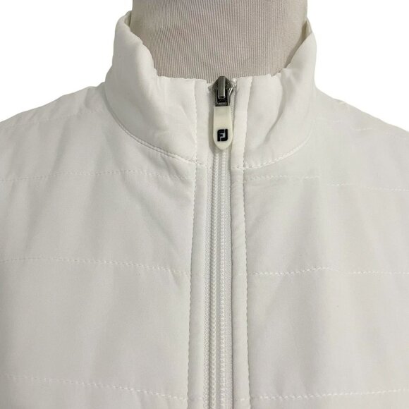 FootJoy Size XS  Top Vest Full Zip White Gray Golf Top - Picture 2 of 7